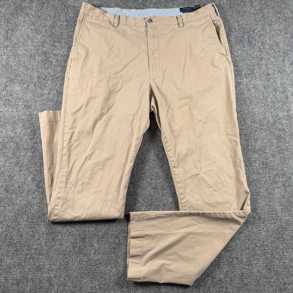 Polo Ralph Lauren Chino Pants Mens 40x36 Tan Khaki Stretch Classic Fit Cotton